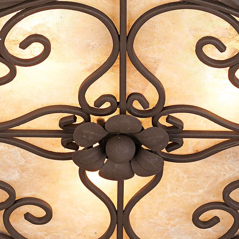 Image 4 John Timberland Natural Mica Collection 12" Wide Ceiling Light Fixture more views