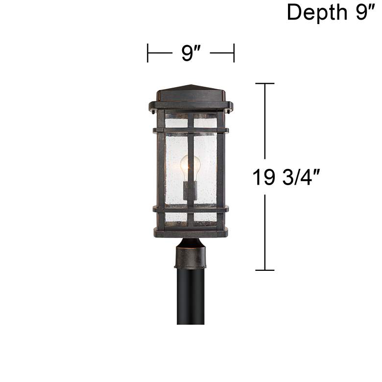 Image 5 John Timberland Neri 19 1/4" High Oil-Rubbed Bronze Outdoor Post Light more views