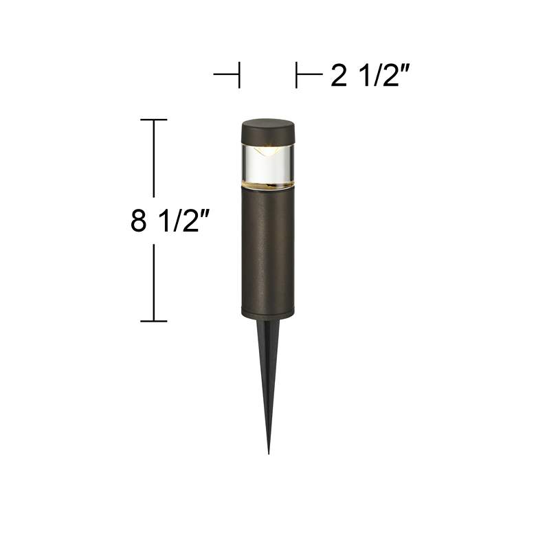 Image 6 John Timberland Nicola 8 1/2" Black LED Low Voltage Landscape Light more views