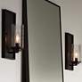 John Timberland Nobel 14" Glass and Bronze Wall Sconces Set of 2 in scene