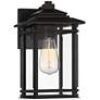 2_John Timberland North House 12" High Matte Black Outdoor Wall Light