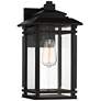 2_John Timberland North House 16" Matte Black and Glass Outdoor Light
