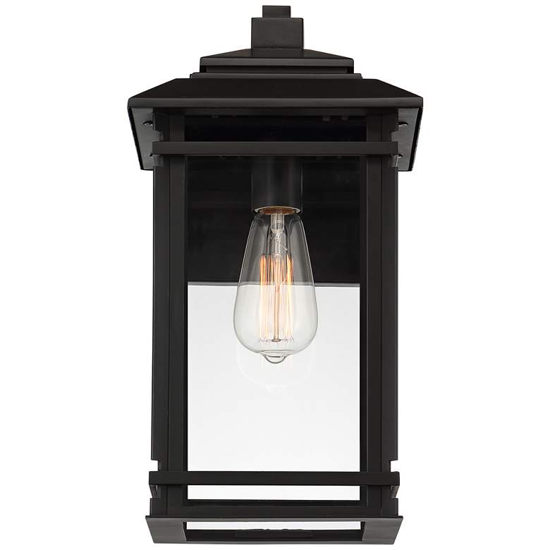 Image 4 John Timberland North House 16" Matte Black and Glass Outdoor Light more views