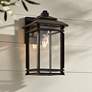 7_John Timberland North House 16" Matte Black and Glass Outdoor Light more views