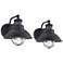 John Timberland Oberlin 9" Black Auto-On Motion Sensor Outdoor Light