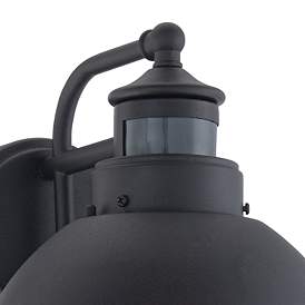 Image3 of John Timberland Oberlin 9" Black Auto-On Motion Sensor Outdoor Light more views