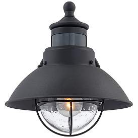 Image4 of John Timberland Oberlin 9" Black Auto-On Motion Sensor Outdoor Light more views