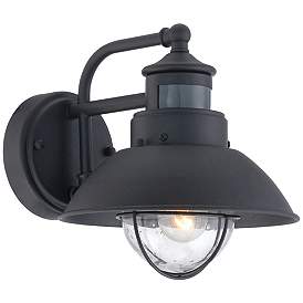 Image5 of John Timberland Oberlin 9" Black Auto-On Motion Sensor Outdoor Light more views