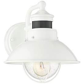 Image2 of John Timberland Oberlin 9" White Dusk-Dawn Motion Sensor Outdoor Light