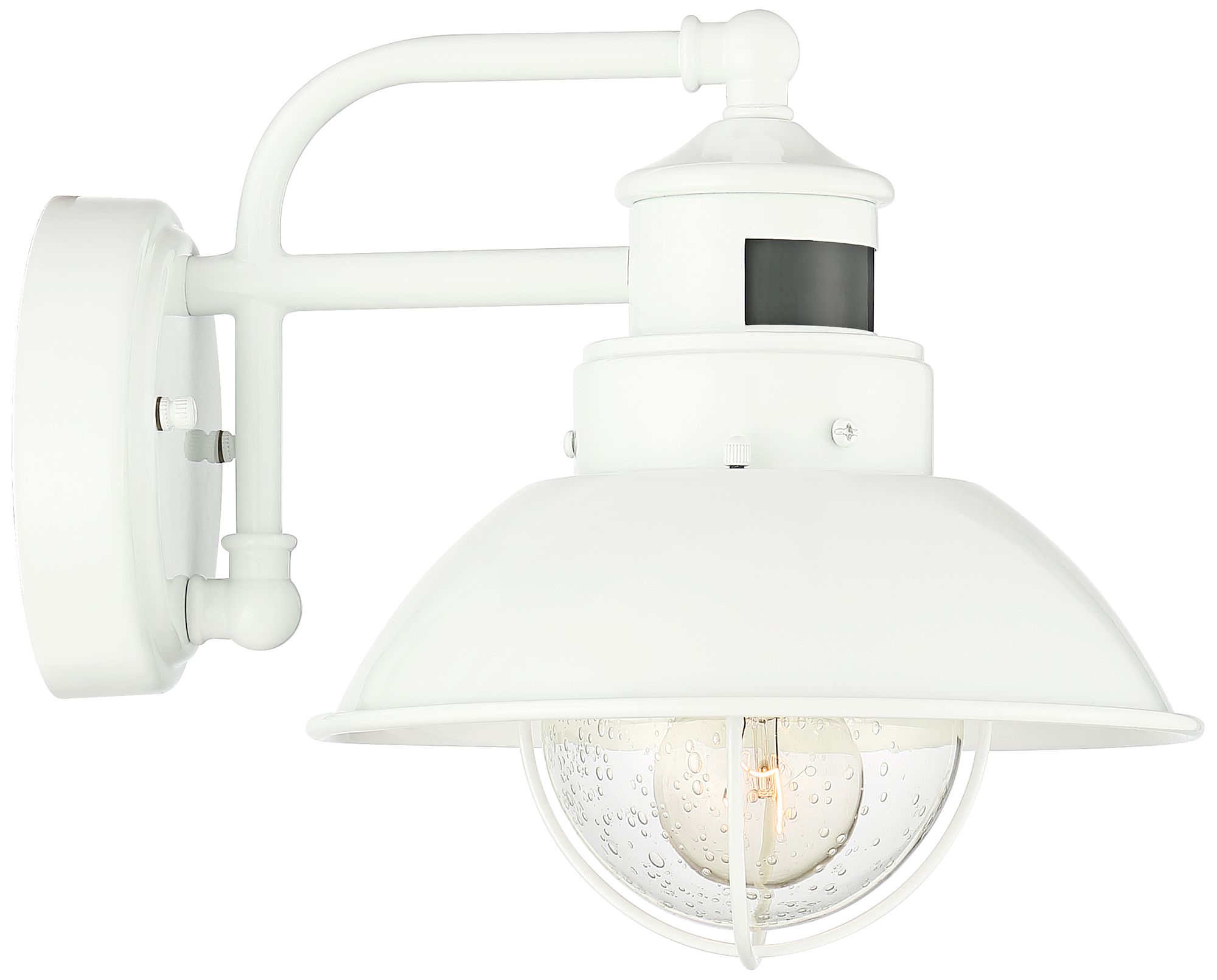 Image 7 John Timberland Oberlin 9" White Dusk-Dawn Motion Sensor Outdoor Light more views