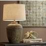 John Timberland Otero 27" Mottled Stone Finish Rustic Jug Table Lamp