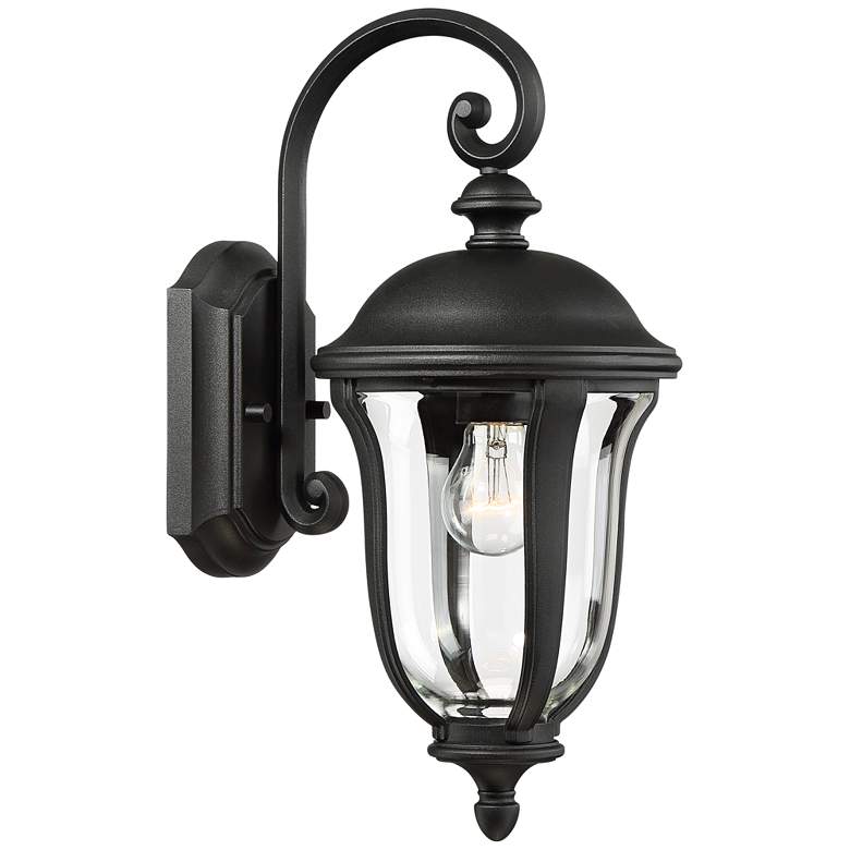 Image 7 John Timberland Park Sienna 16 3/4" Black Outdoor Wall Light Set of 2 more views