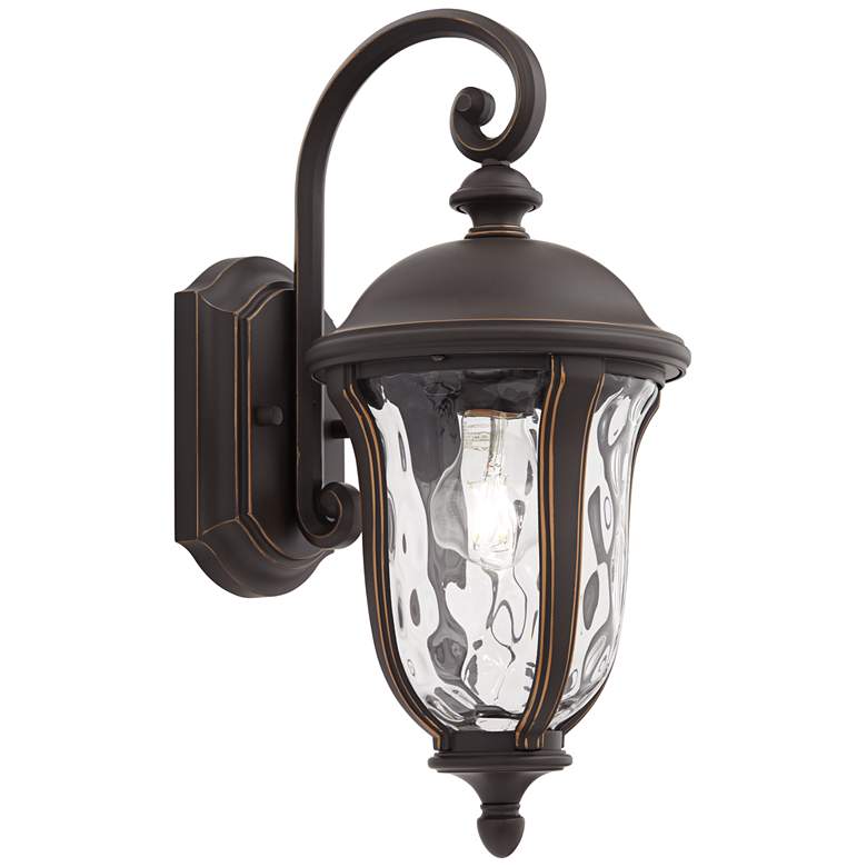 Image 7 John Timberland Park Sienna 16 3/4" Bronze Scroll Outdoor Wall Light more views