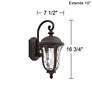 John Timberland Park Sienna 16 3/4" Bronze Scroll Outdoor Wall Light