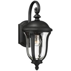 John Timberland Park Sienna 16 3/4" High Black Outdoor Wall Light