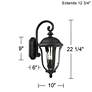 John Timberland Park Sienna 22 1/4" High Downbridge Outdoor Wall Light