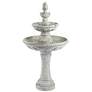 7_John Timberland Pineapple Old Stone Finish 44" 3-Tier Garden Fountain more views