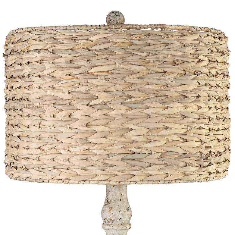 Image 3 John Timberland Rattan 27 1/2" Distressed Candlestick Table Lamp more views