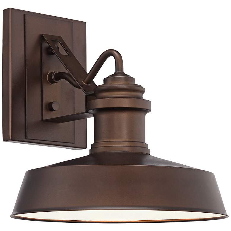 Image 1 John Timberland Redfearn 10 1/2 inchH Bronze Outdoor Wall Light