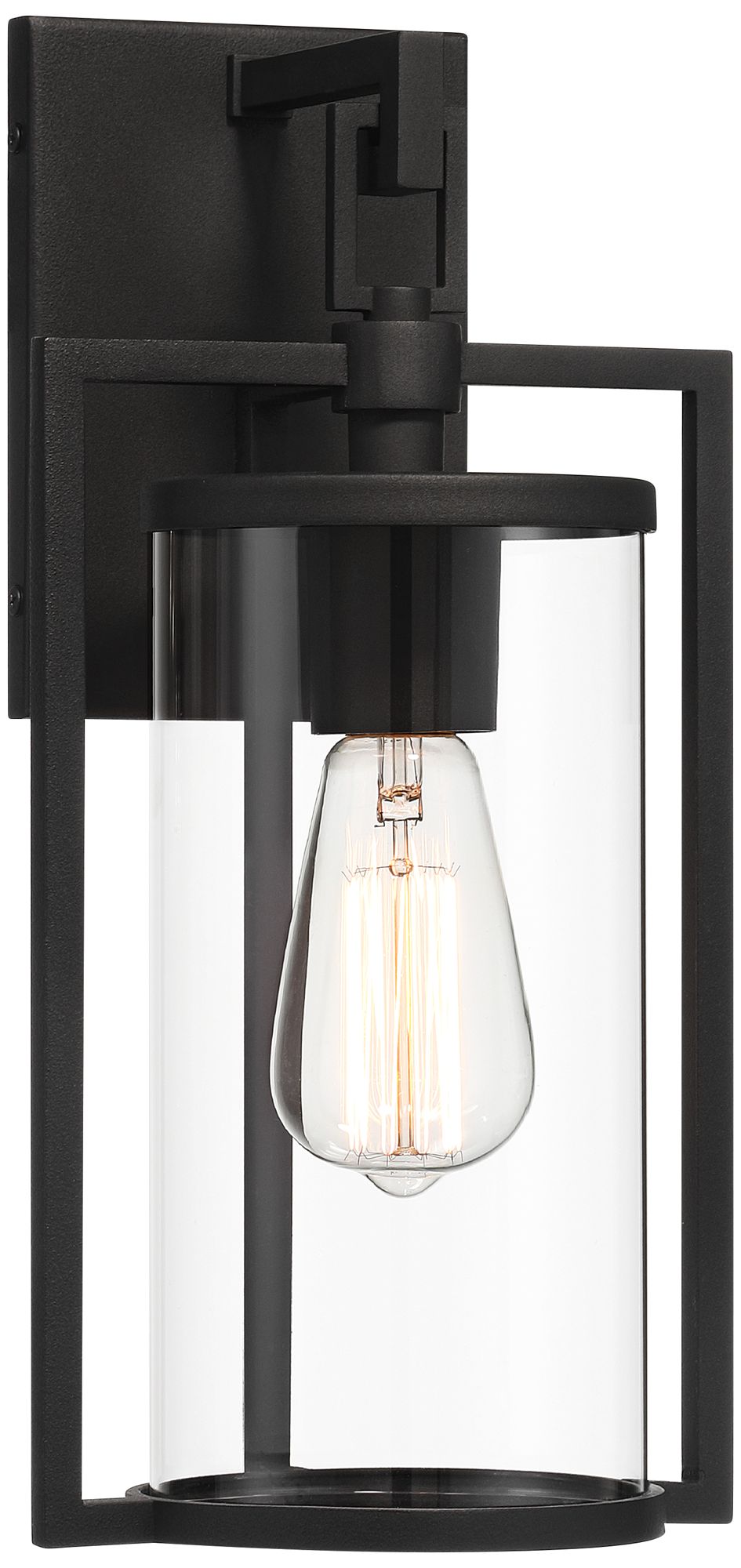 Image 3 John Timberland Rennes 14 3/4" High Black Outdoor Wall Light