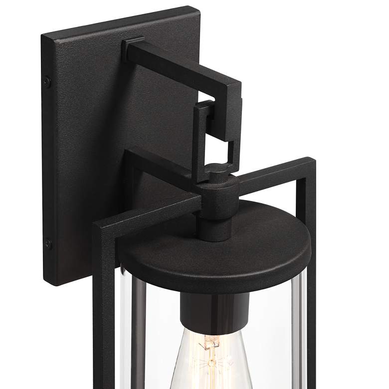 Image 4 John Timberland Rennes 15 3/4" High Black Outdoor Wall Light more views