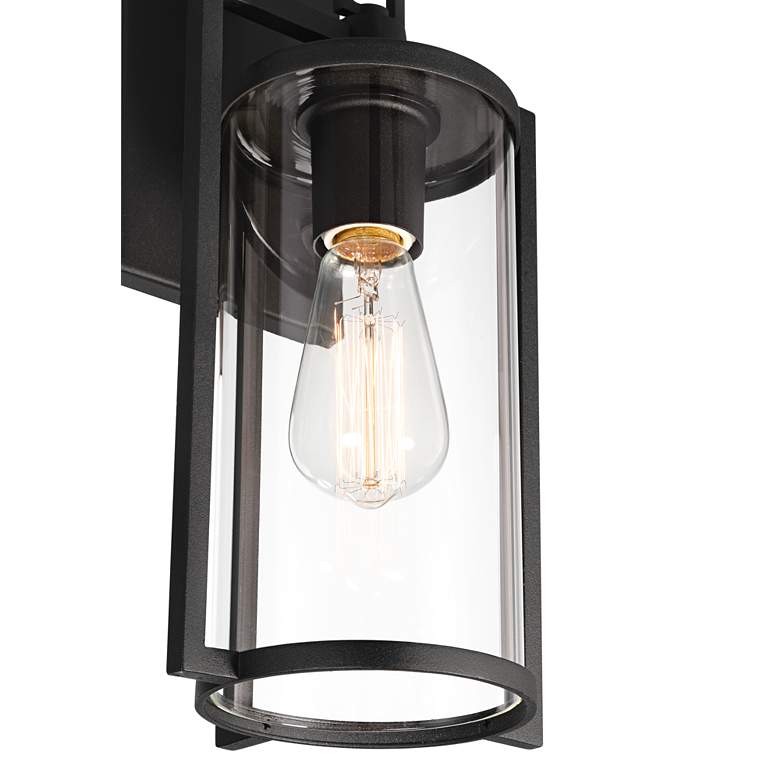 Image 5 John Timberland Rennes 15 3/4" High Black Outdoor Wall Light more views