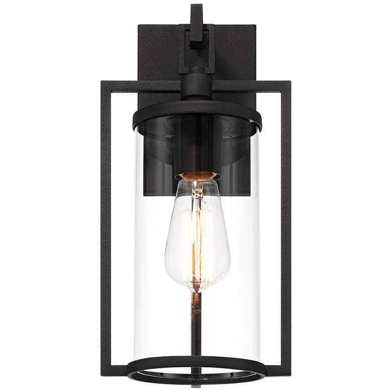 Image 6 John Timberland Rennes 15 3/4" High Black Outdoor Wall Light more views