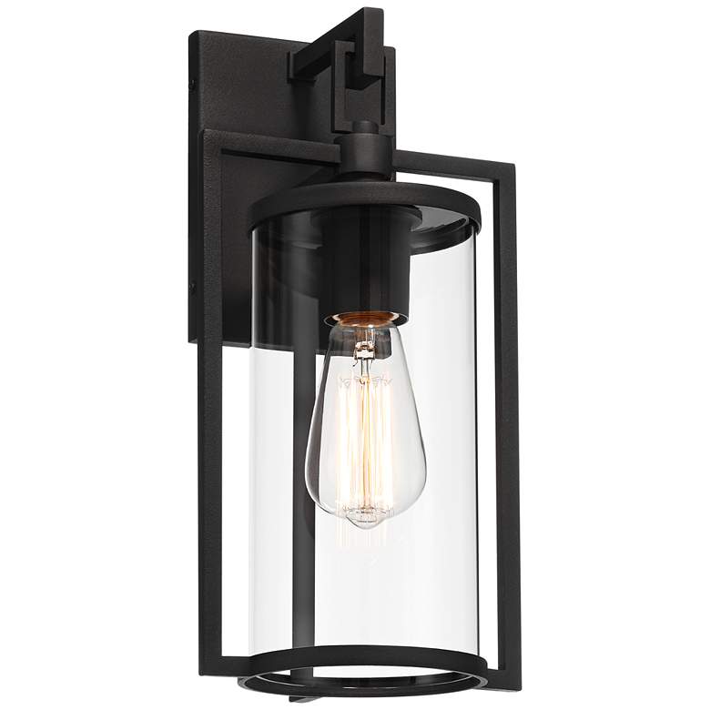 Image 7 John Timberland Rennes 15 3/4" High Black Outdoor Wall Light more views