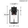 John Timberland Rennes 15 3/4" High Black Outdoor Wall Light in scene