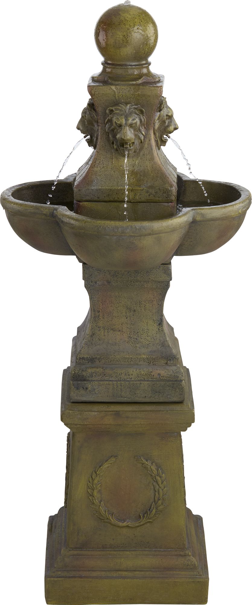 John Timberland Royal Lion 54" High Garden Pedestal Outdoor Fountain