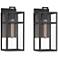 John Timberland San Lucas 14 1/2" Sand Black Outdoor Lights Set of 2
