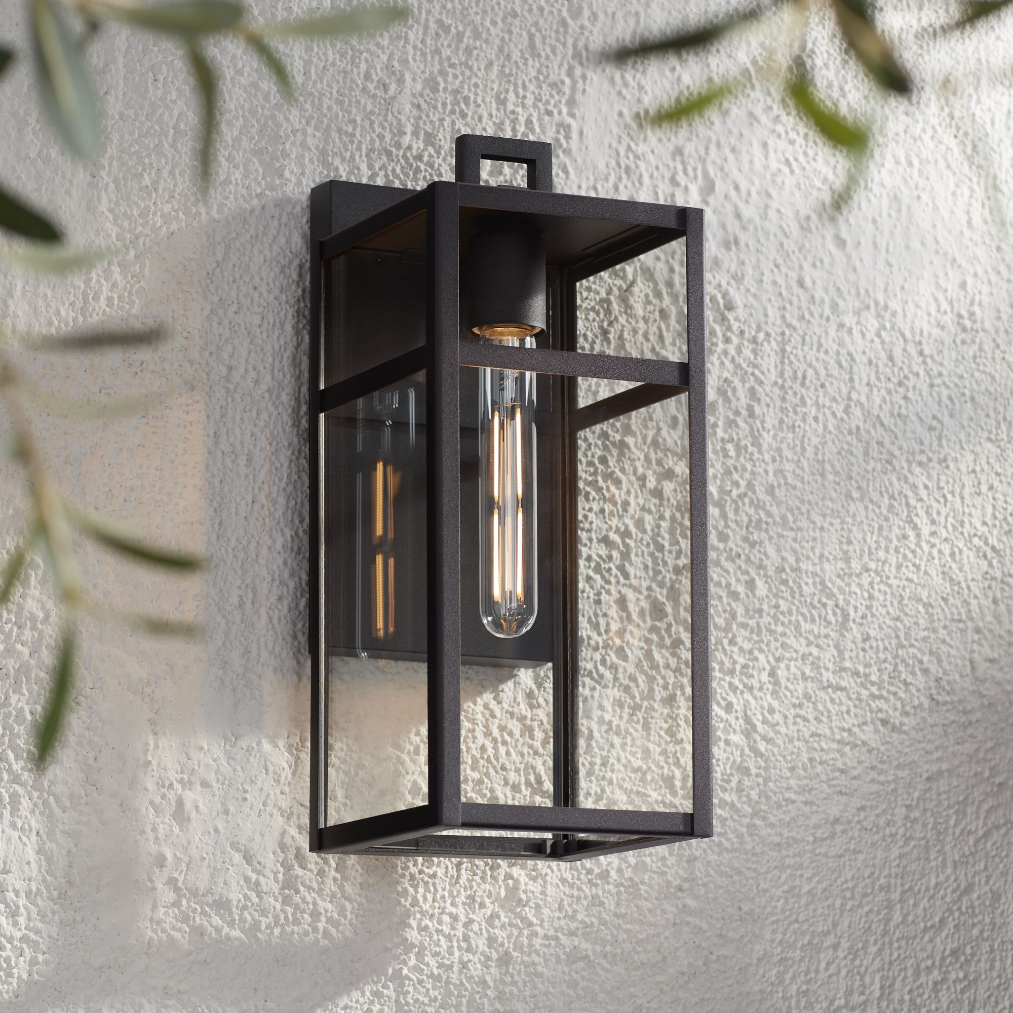 Watch A Video About the San Lucas Sand Black Outdoor Wall Light