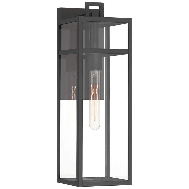 Image 3 John Timberland San Lucas 18 3/4" High Sand Black Outdoor Wall Light