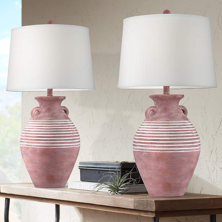 Image 1 John Timberland Sierra 30" Southwest Rustic Jug Table Lamps Set of 2