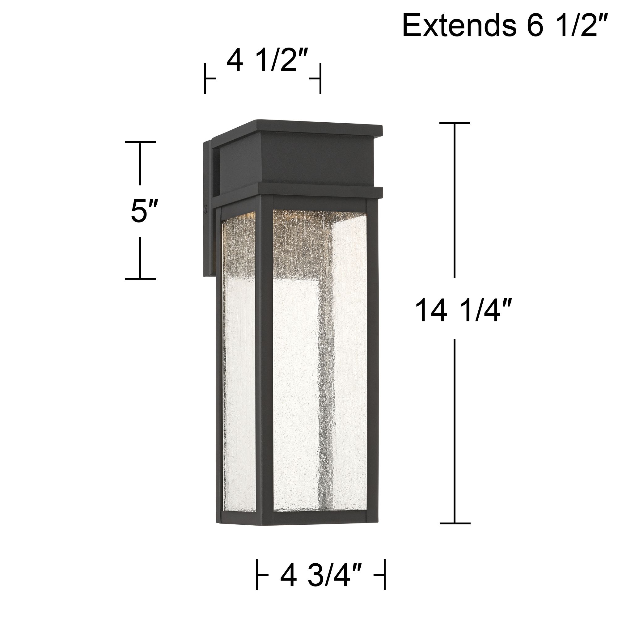 John Timberland Sintef 14 1/4" Sand Black LED Outdoor Lights Set of 2