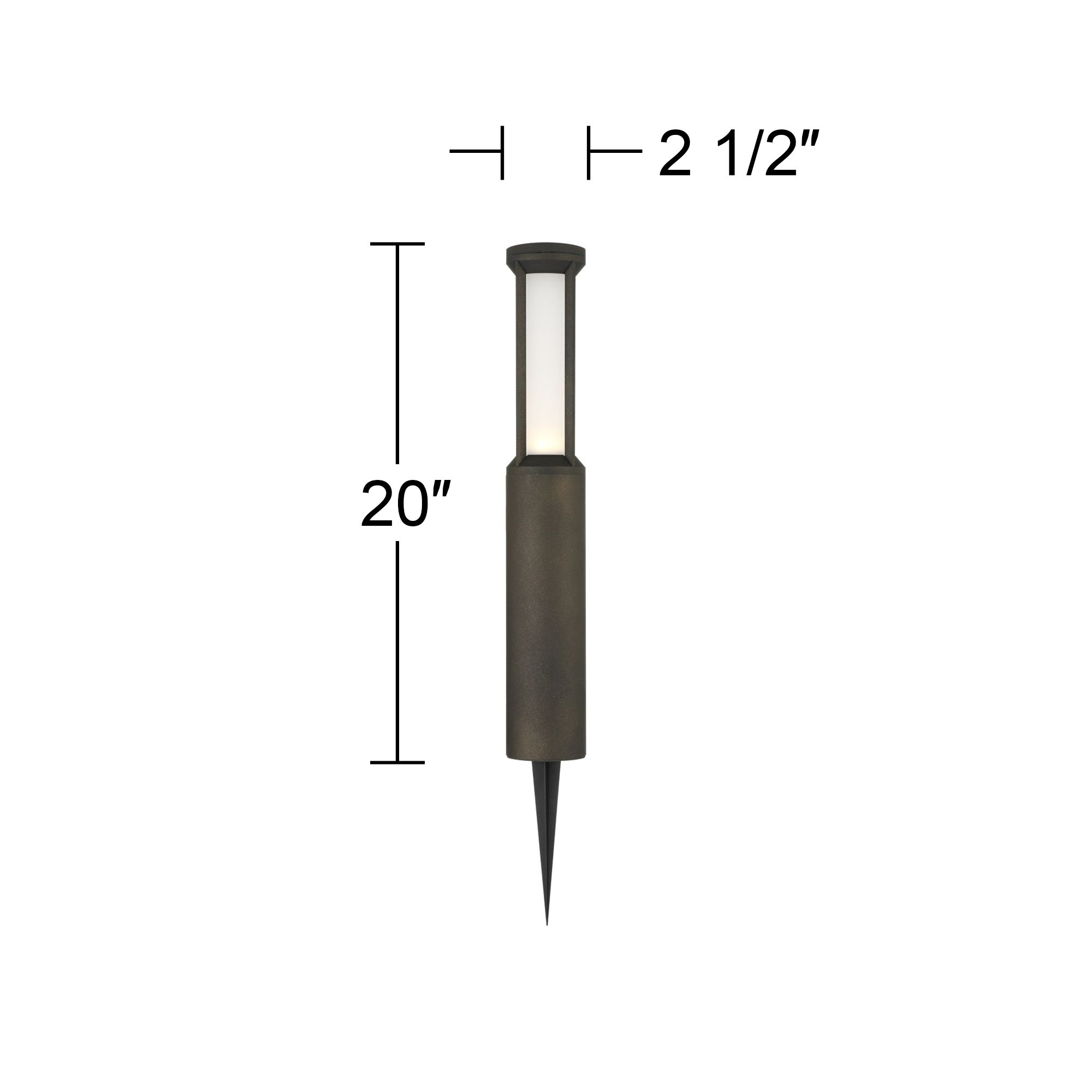 John Timberland Soloman 20" High Black LED Low Voltage Landscape Light in scene