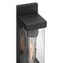 3_John Timberland Solum 17" High Textured Black Outdoor Wall Light more views
