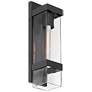 6_John Timberland Solum 17" High Textured Black Outdoor Wall Light more views