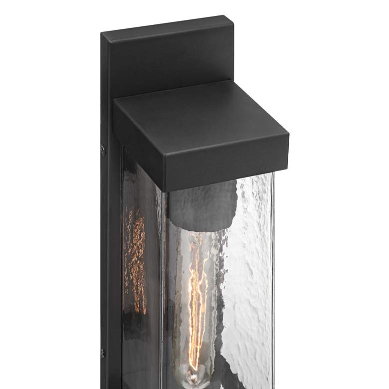 Image 2 John Timberland Solum 17" High Textured Black Wall Sconce Set of 2 more views