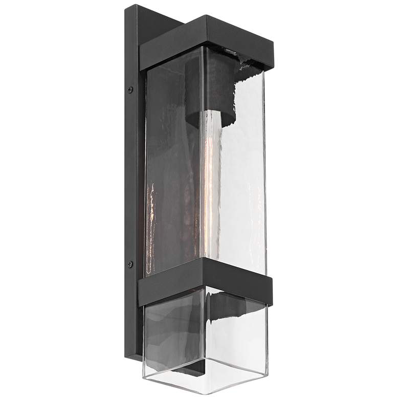 Image 5 John Timberland Solum 17" High Textured Black Wall Sconce Set of 2 more views