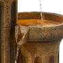 Thumbnail3 of John Timberland Sphere Jugs and Columns 50" Rustic Fountain with Light more views
