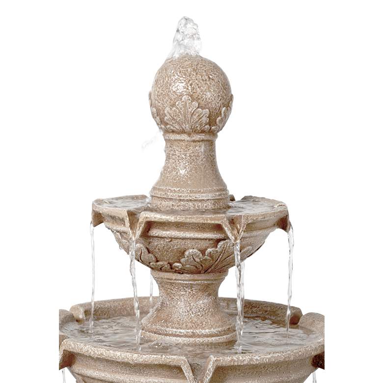 Image 4 John Timberland Stafford 48 inch Three Tier Traditional Garden Fountain more views