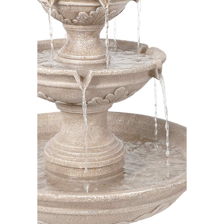 Image 6 John Timberland Stafford 48 inch Three Tier Traditional Garden Fountain more views