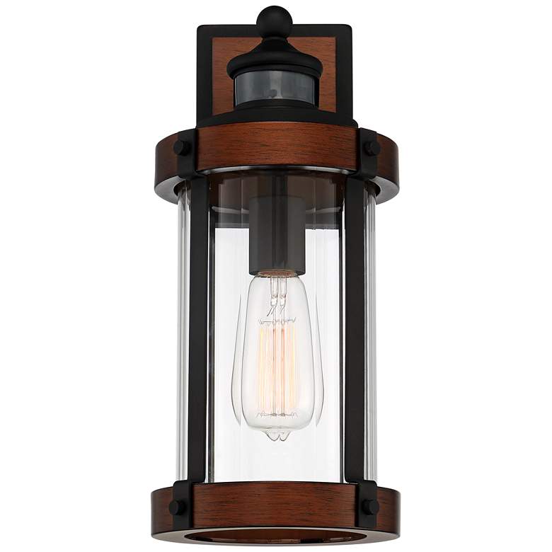 Image 4 John Timberland Stan 15 1/2" Black Motion Sensor Outdoor Wall Light more views