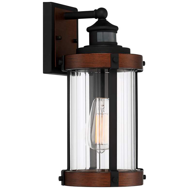 Image 5 John Timberland Stan 15 1/2" Black Motion Sensor Outdoor Wall Light more views