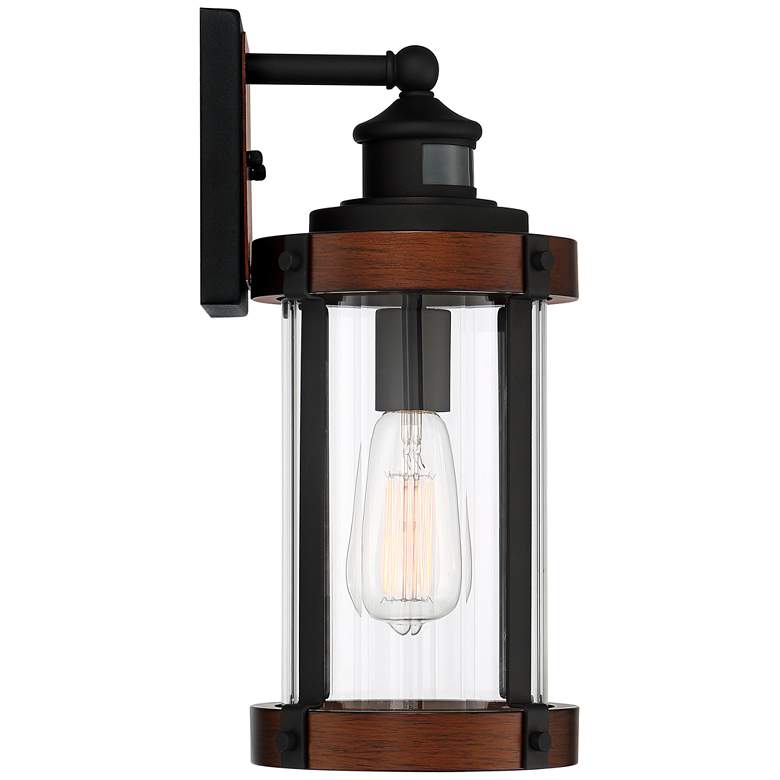 Image 6 John Timberland Stan 15 1/2" Black Motion Sensor Outdoor Wall Light more views