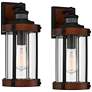 2_John Timberland Stan 15 1/2" Motion Sensor Black Outdoor Lights Set