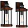 John Timberland Stan 15 1/2" Motion Sensor Black Outdoor Lights Set
