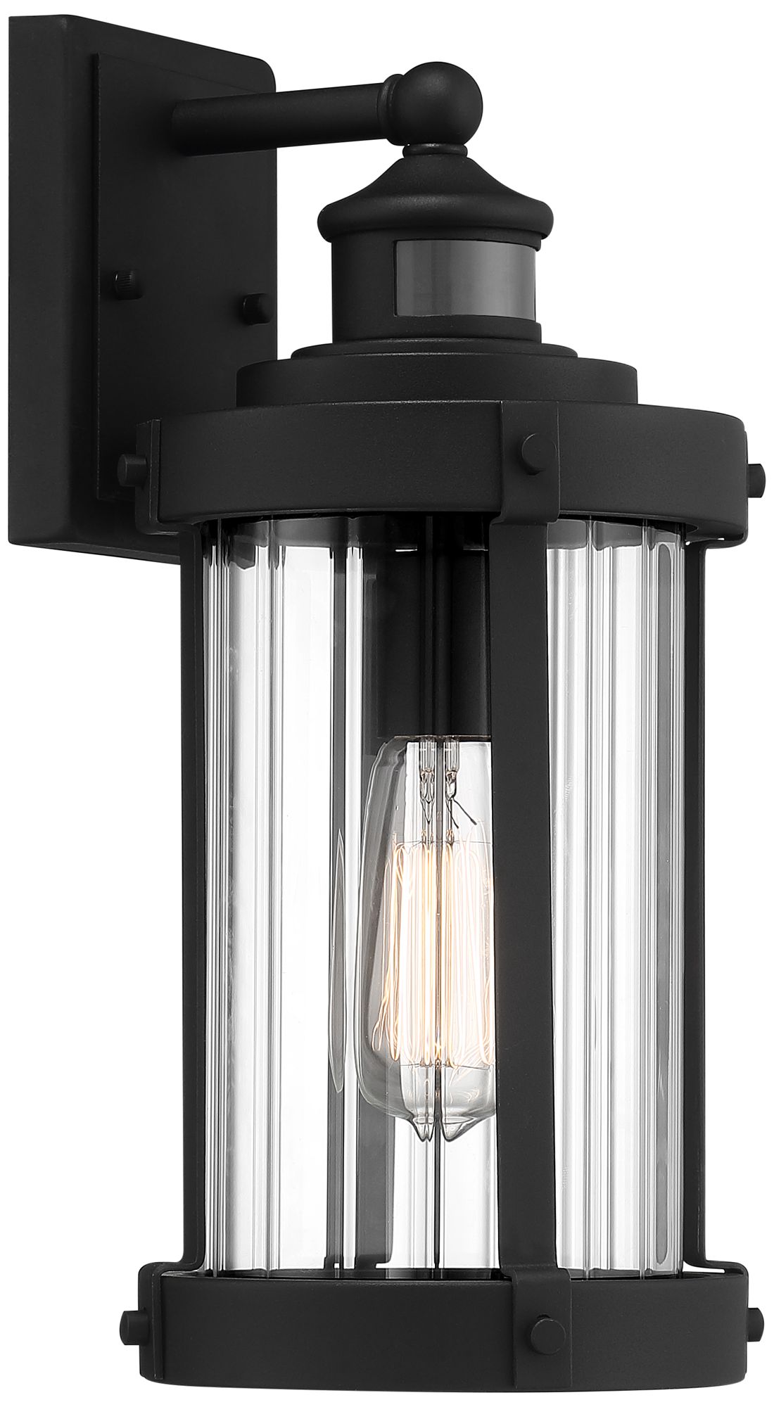 Image 5 John Timberland Stan 15" Black Motion Sensor Outdoor Lights Set of 2 more views