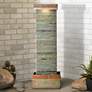 John Timberland Stave 48" Copper and Slate Stone Fountain with LED